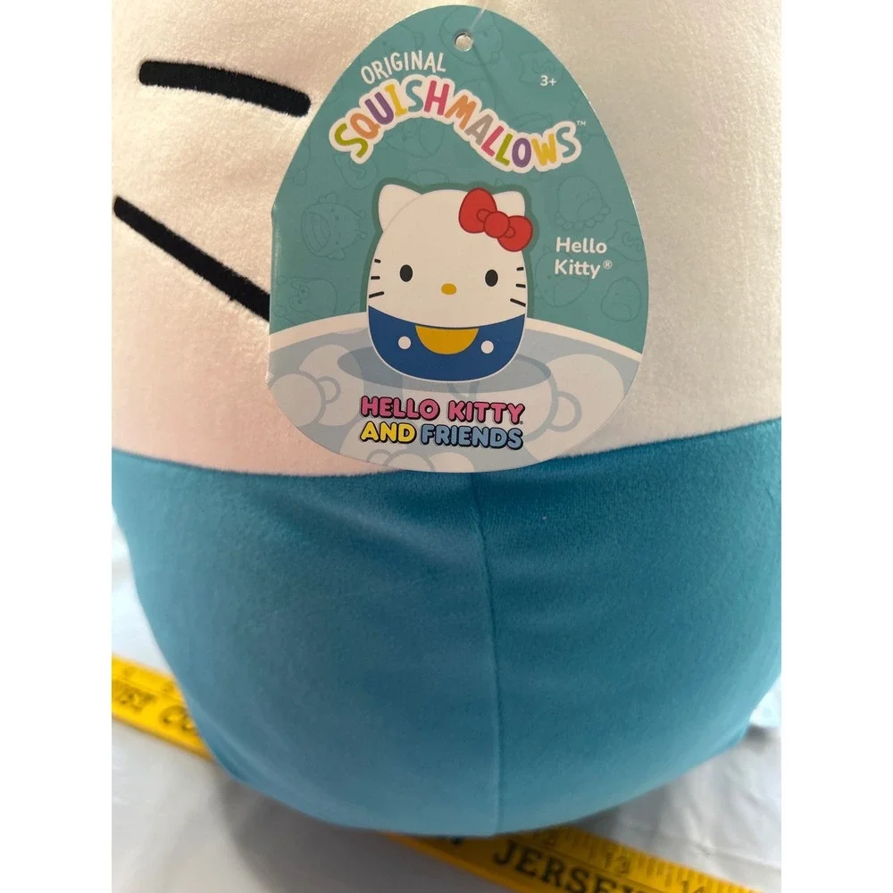 Squishmallows Hello Kitty Sanrio 12 Inch Blue Overalls Plush Toy‎ SQSN01375 NEW